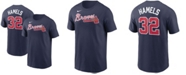 Nike Men's Cole Hamels Navy Atlanta Braves Name Number T-shirt